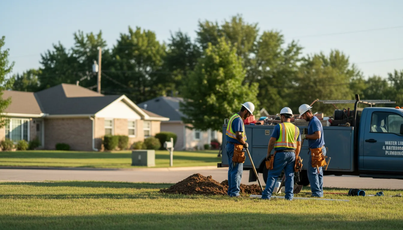 Residential water line and bathroom plumbing service in Lake City, MI